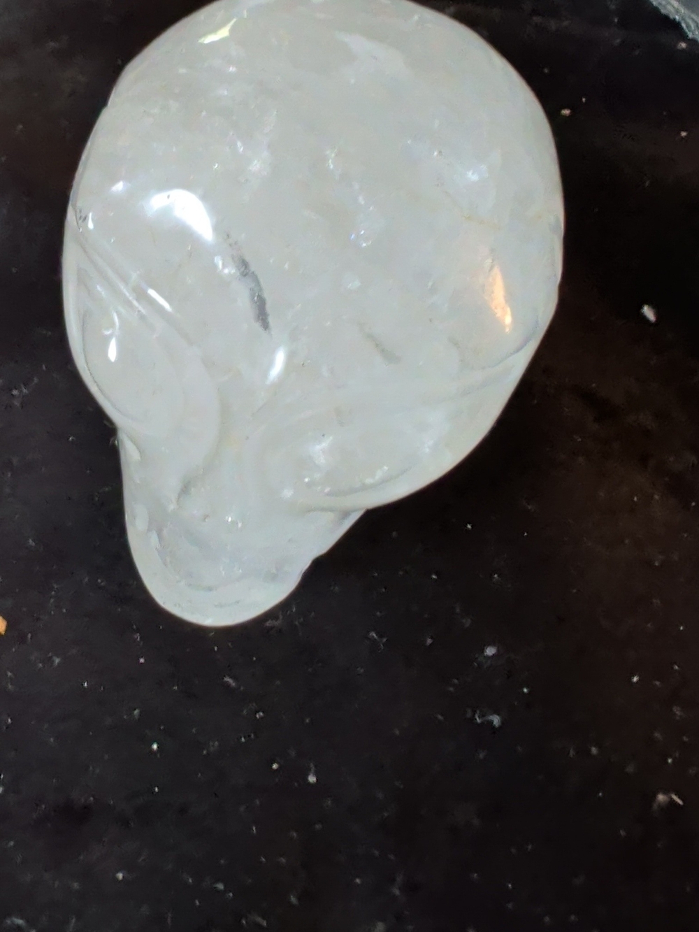 Clear Quartz Alien Head